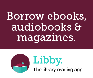 Graphic featuring the Libby logo, with the words, 