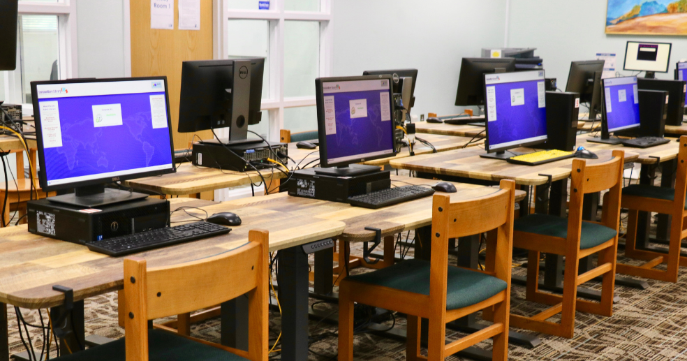 Computers available for public use at Southwest Library